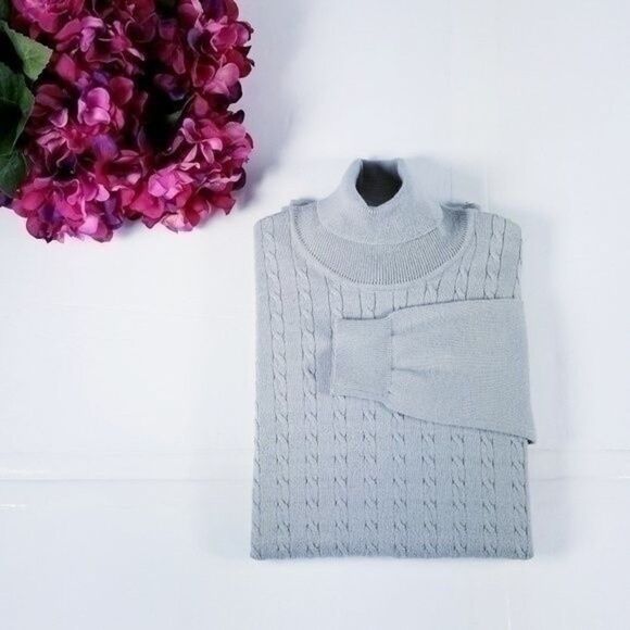 Alan Flusser Men's Turtleneck Sweater Gray Small - NWOT  8 0086 - Picture 7 of 8